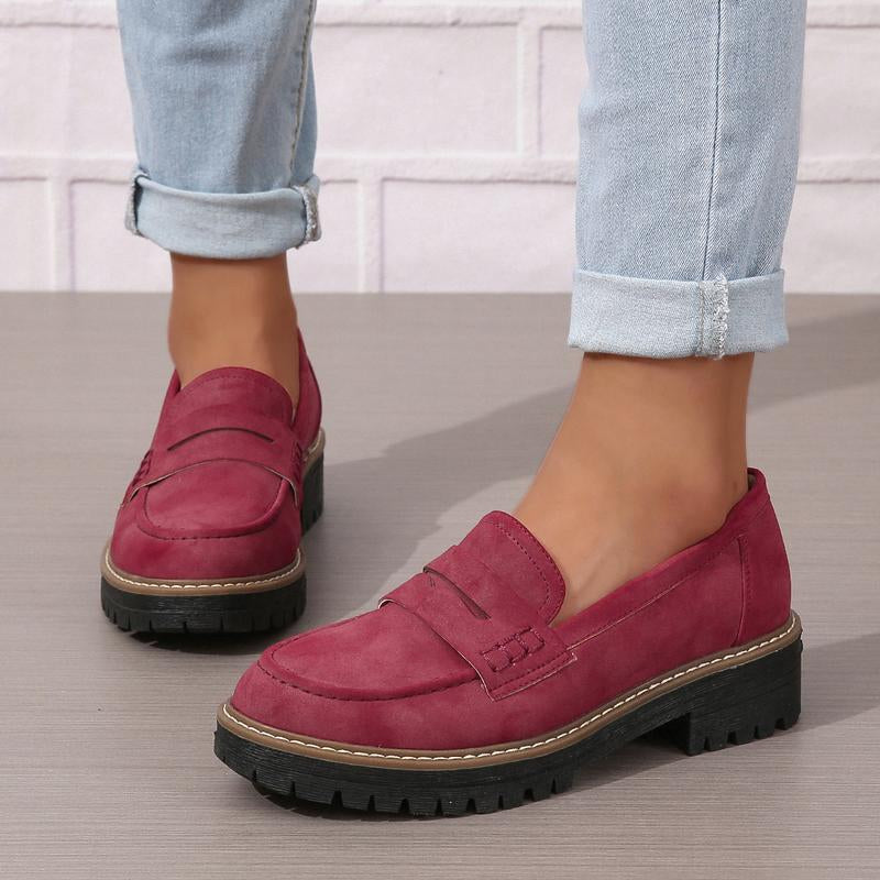 Casual Fashion Matte British Style Women's Flat Shoes