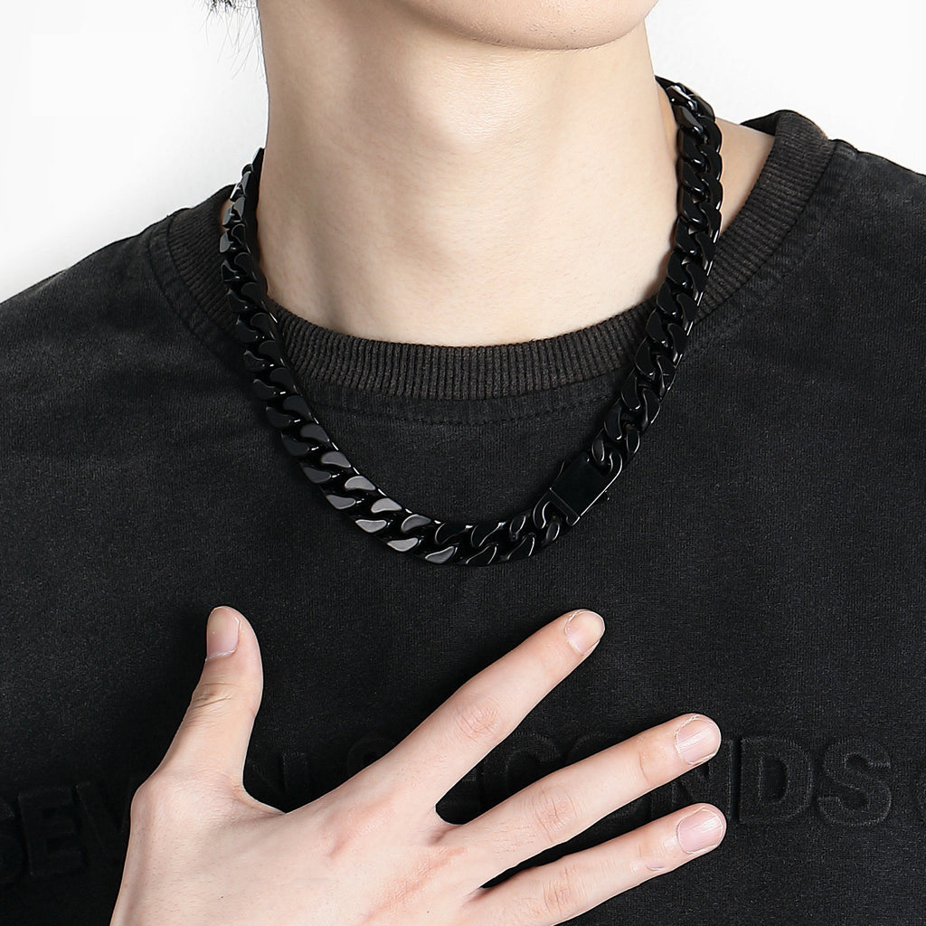 Bold Fashion Men's Baking Varnish Cuban Necklace Fashion