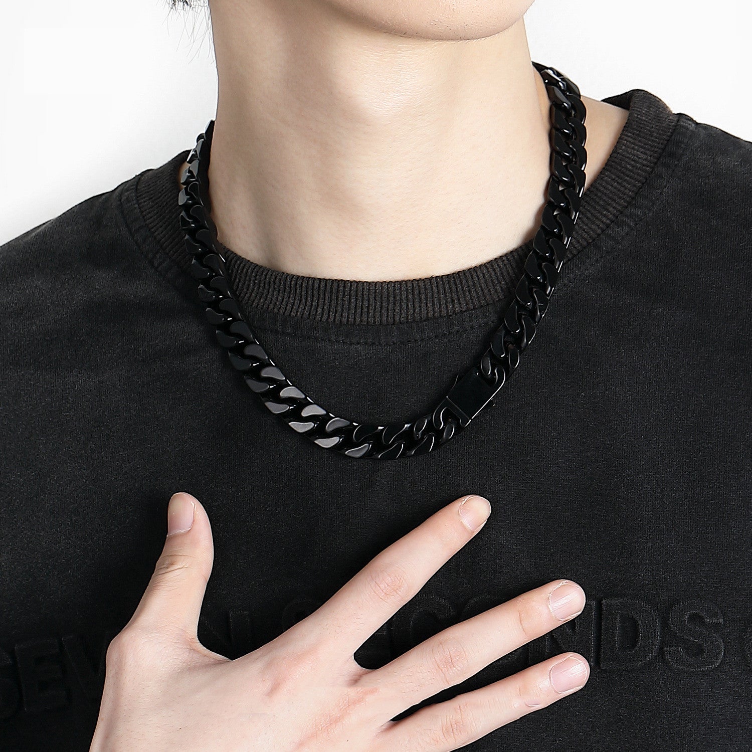 Bold Fashion Men's Baking Varnish Cuban Necklace Fashion