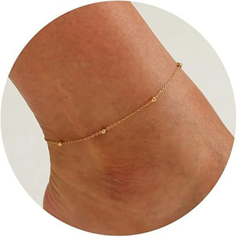 Beach Anklet Featuring Stars Hearts Pearls And Round Beads
