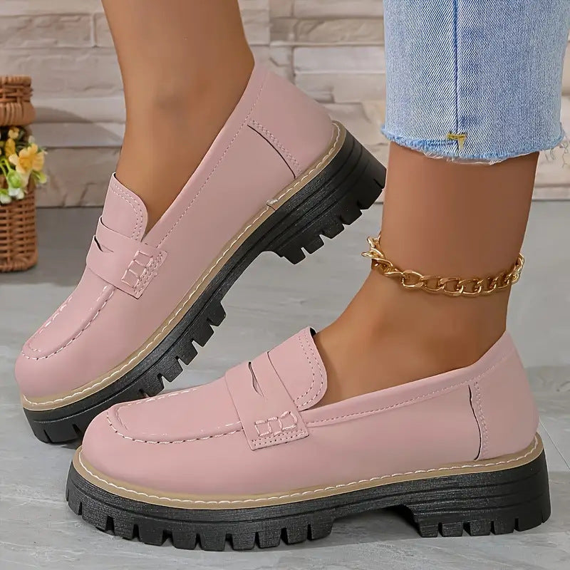Casual Fashion Matte British Style Women's Flat Shoes