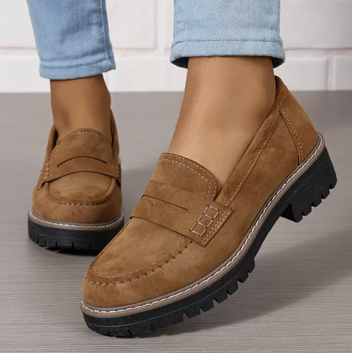 Casual Fashion Matte British Style Women's Flat Shoes