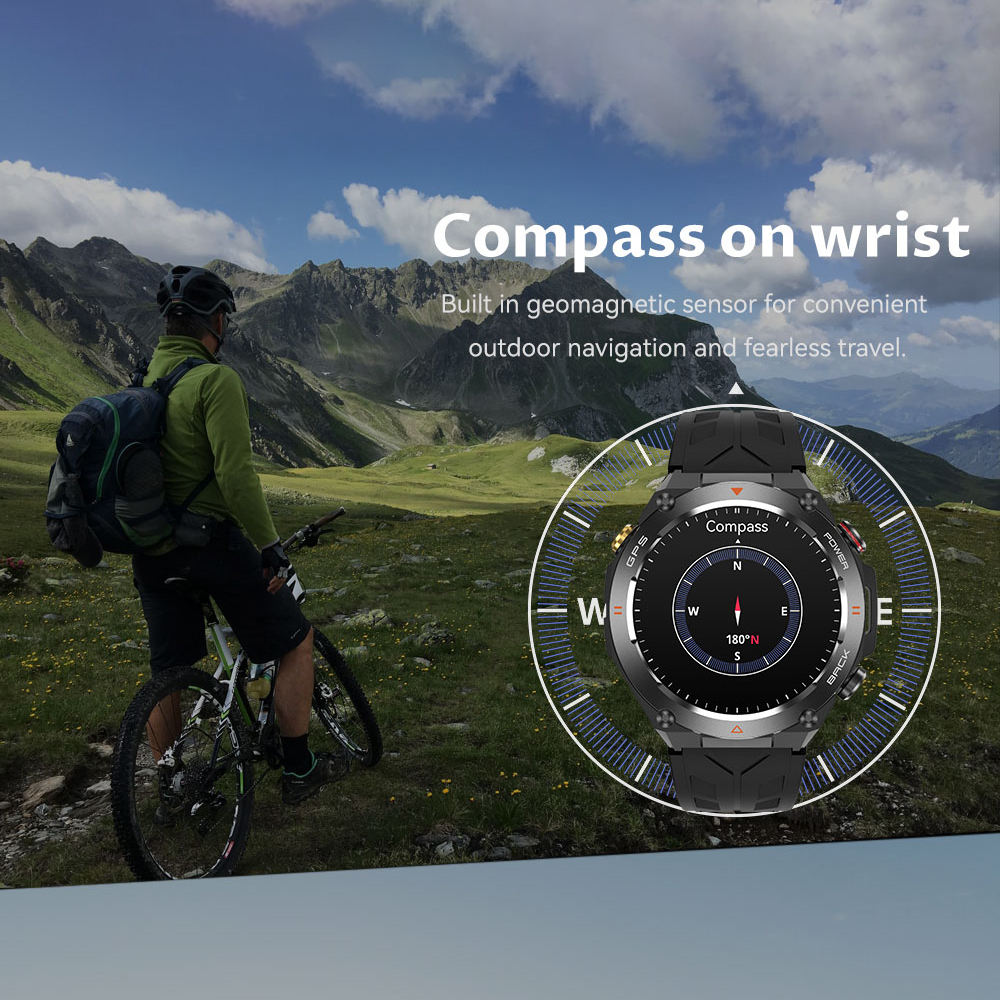 SENBONO1.45'' HD Screen Built-In GPS Men Smart Watch