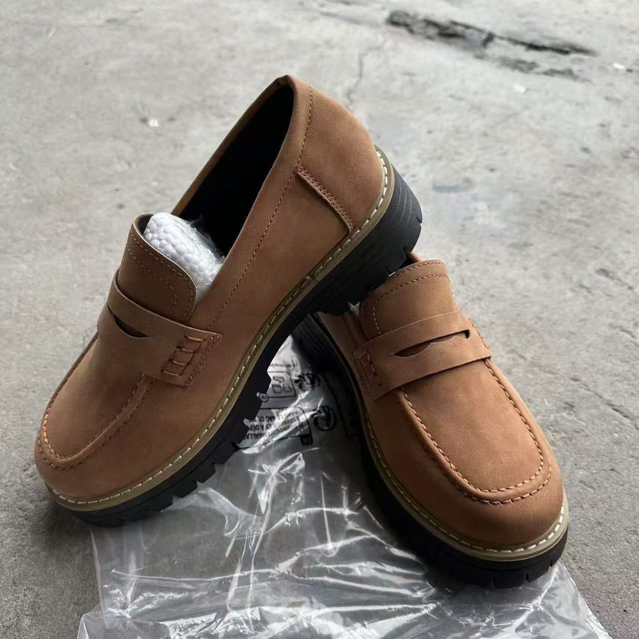 Casual Fashion Matte British Style Women's Flat Shoes