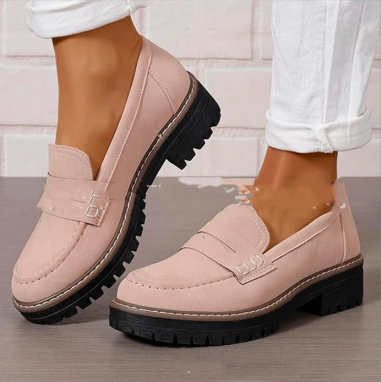 Casual Fashion Matte British Style Women's Flat Shoes